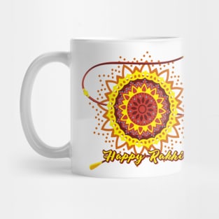 Happy Rakhi, yellow Mug